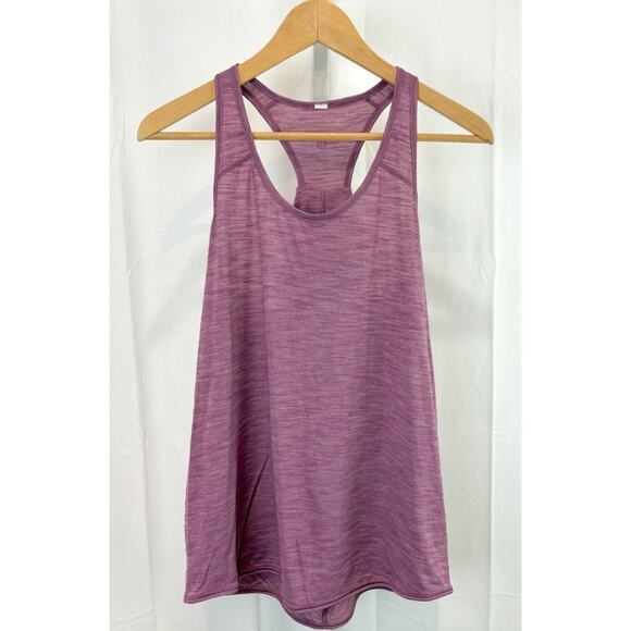 LULULEMON Essential Tank Top Est 6 8 Lightweight Heather Vintage Plum Purple - Picture 1 of 7